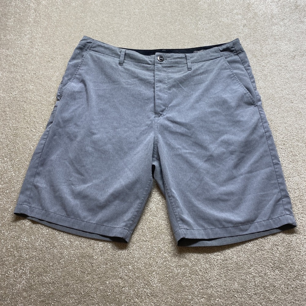 Volcom Hybrid Shorts Mens 38 Grey Surf & Turf 4-Way Stretch Boardshorts